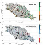Combining big-data remote sensing and global hydrologic modelling improves daily discharge estimates across an entire large watershed
